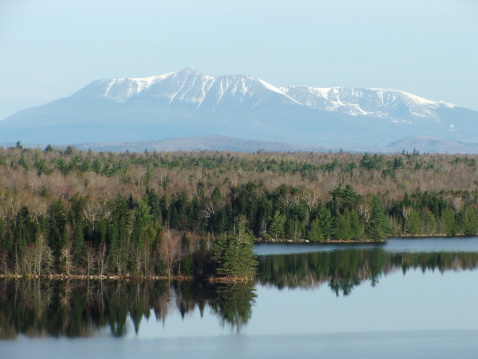 Mt. Katahdin in Baxter State Park Maine in late Autumn. 