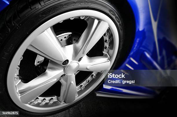 Blue Sport Auto Stockfoto und mehr Bilder von Am Rand - Am Rand, Chrom, Blau