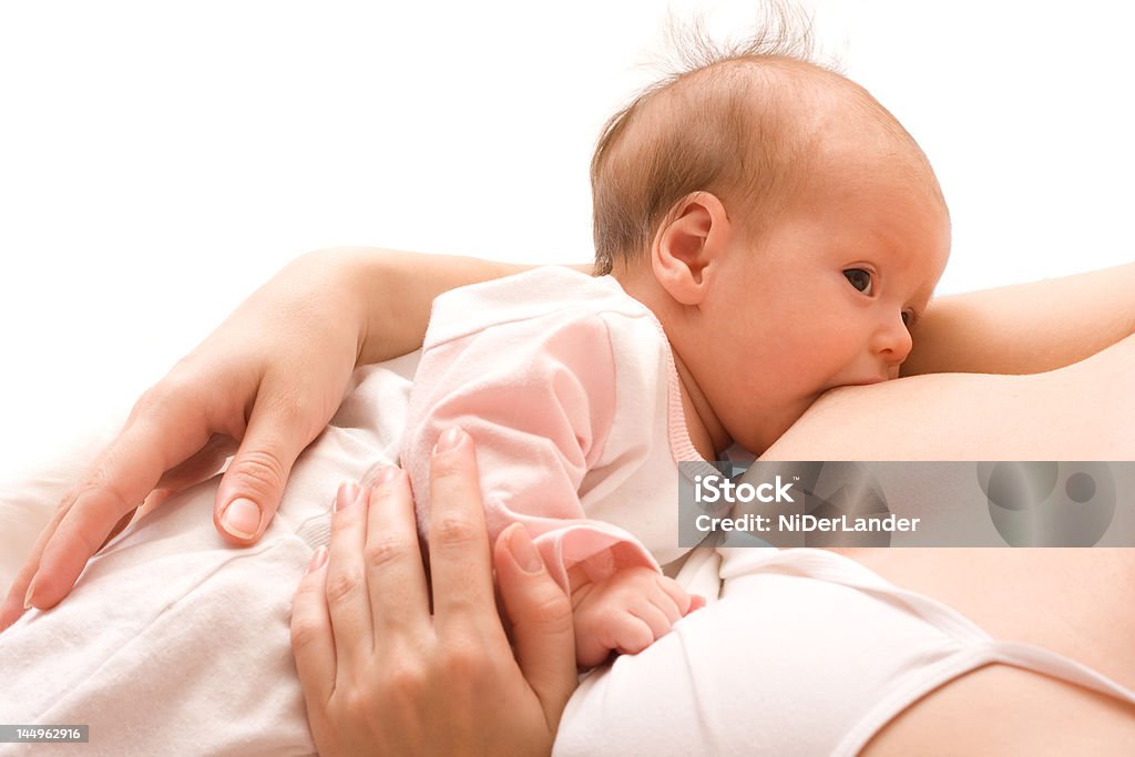 De recién nacido bebé en período de lactancia - Foto de stock de Amamantar libre de derechos