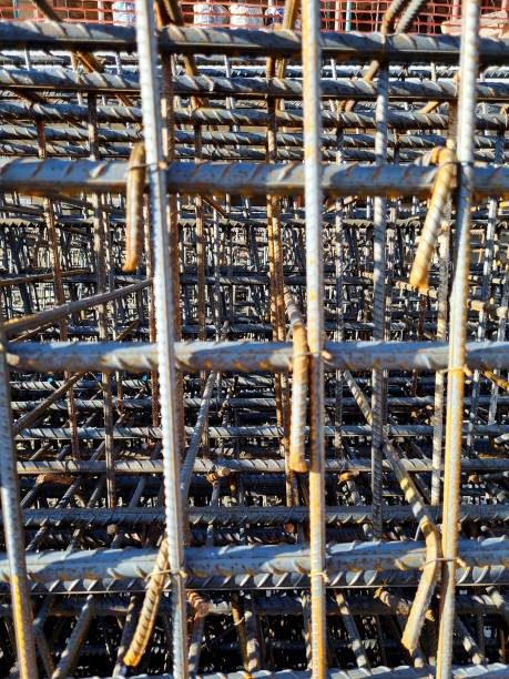 istock Irons in the reinforced concrete column on the construction site 1449632837