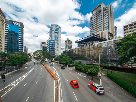 Photo taken above Juscelino Kubitschek Avenue in Sao Paulo city.