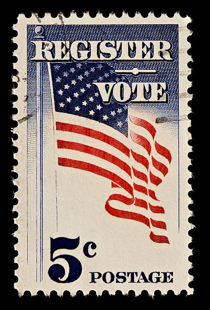istock Register and Vote Postal Stamp 144963948
