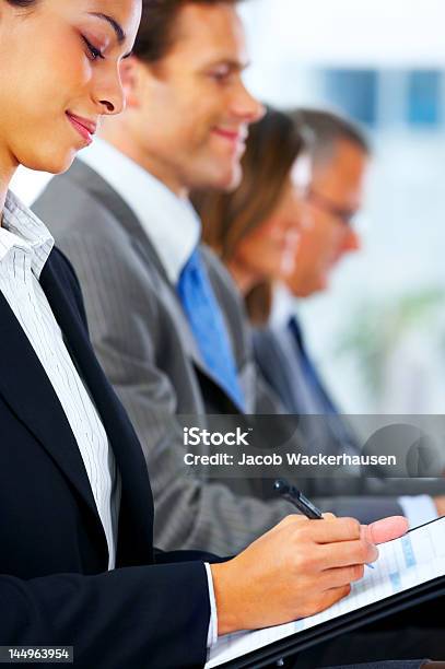 Business People Listening At A Conference Stock Photo - Download Image Now - Active Seniors, Adult, Adults Only