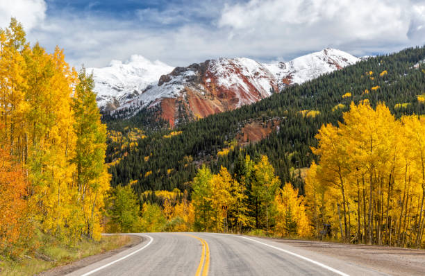 istock Million Dollar Highway Autumn and Red Mountains 1449639905