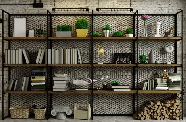 istock Mockup empty wall background loft for painting 1449642466