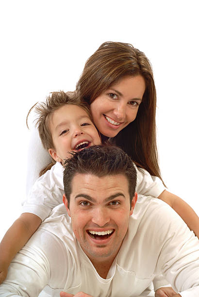 istock Joyful, happy family 144964348