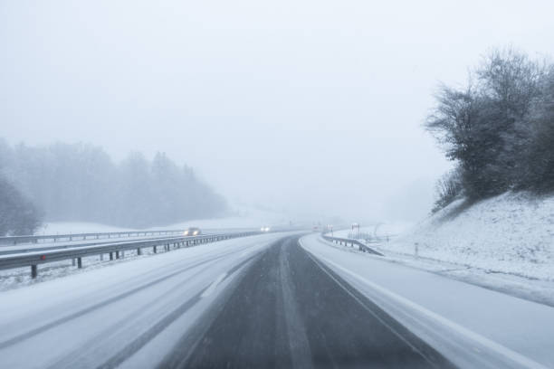 istock The first snow on the road 1449648189