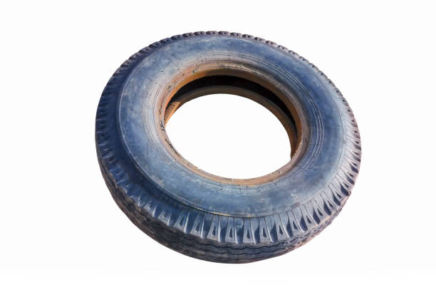 istock Old car tire from a truck isolate on a white background close-up. 1449649864