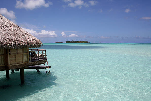istock Overwater bungalow in French Polynesia (Bora Island) 144965154