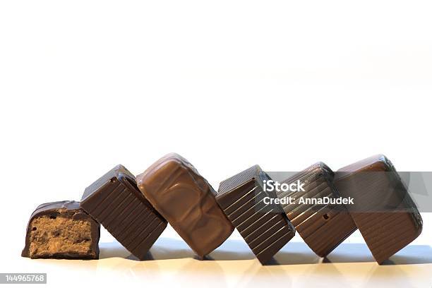 Chocolates Stock Photo - Download Image Now - Biting, Chocolate, In A Row