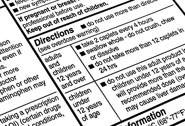 medicina indicaciones de - drug label fotografías e imágenes de stock