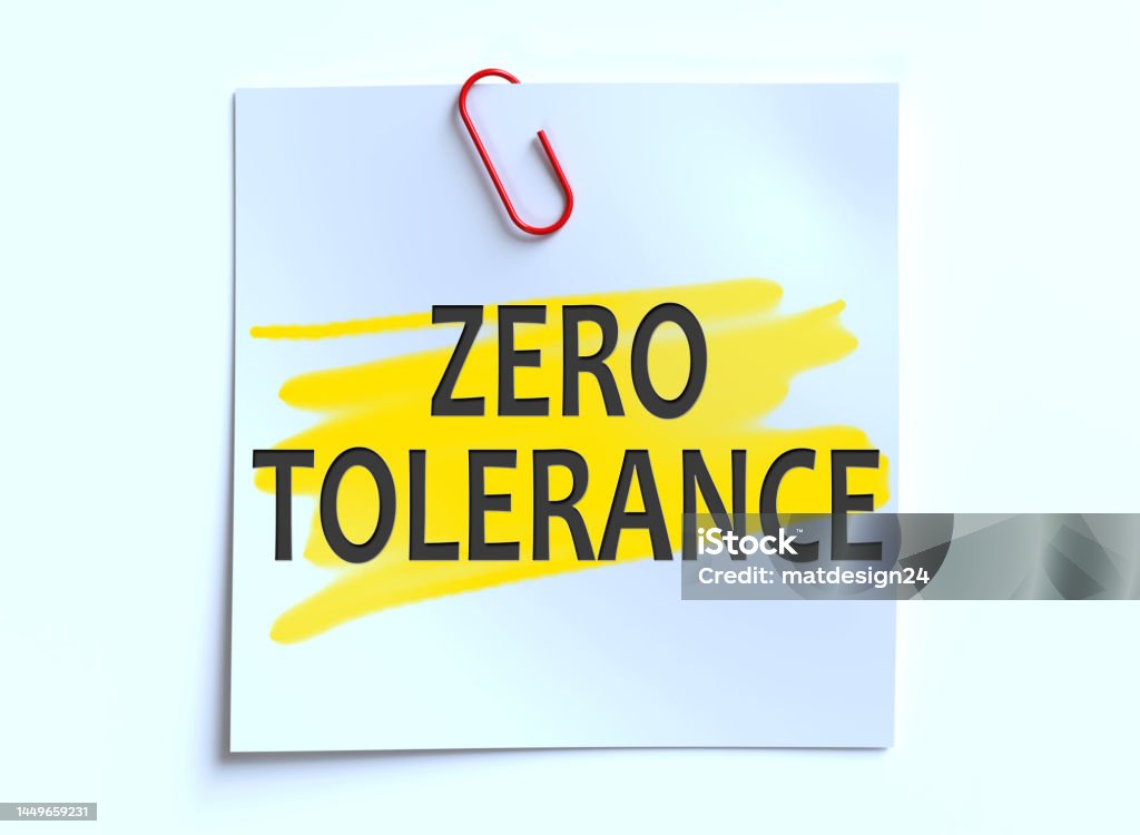 Zero tolerance Community Stock Photo