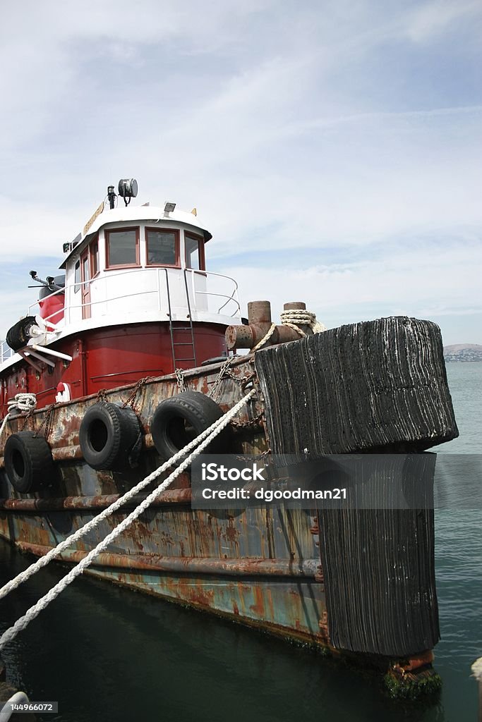 Tugger! Old Tug Boat in SF Bay. Industrial Ship Stock Photo