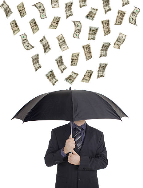 istock Money raining down on a person 144966152