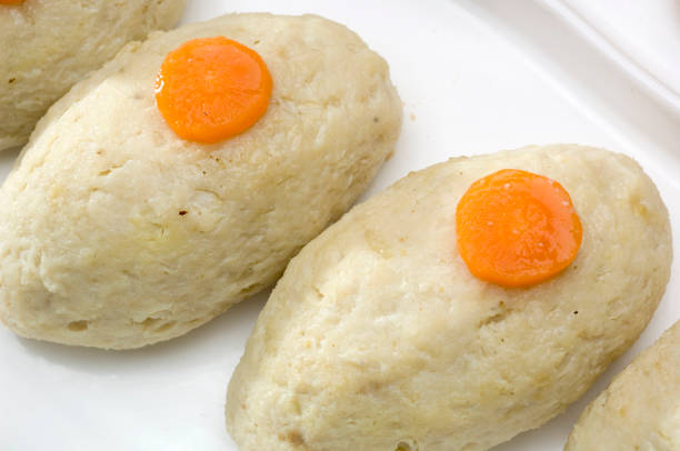Gefilte fish, traditional Jewish matzo ball soup.