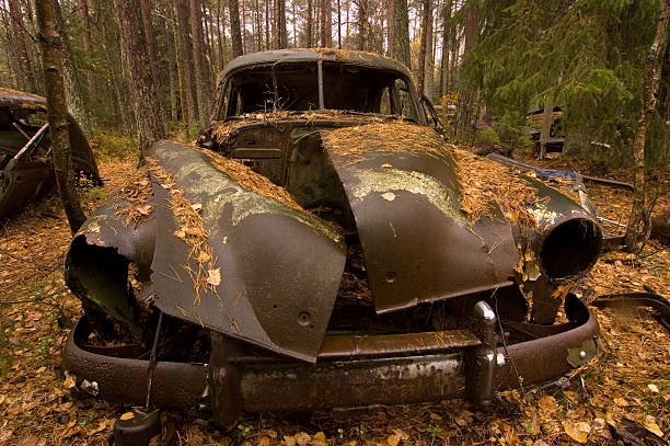 istock Old Car and Wood 144966265