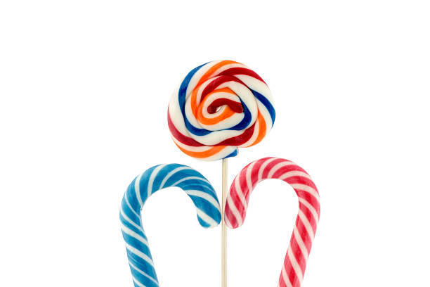 istock Candy cane and colorful suckers 144966490