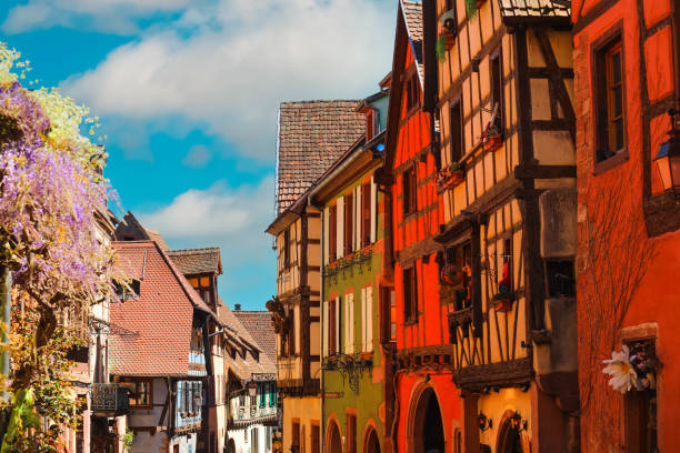 istock Traditional half timbered houses in Riquewihr 1449667749