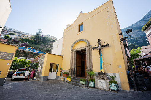 Chiesa santa Maria del Rosario church in Positano, Italy.