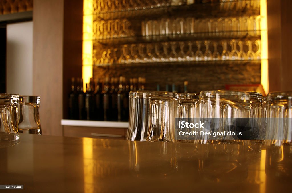 Restaurant bar counter glass on a counter in a nightclub Alcohol - Drink Stock Photo
