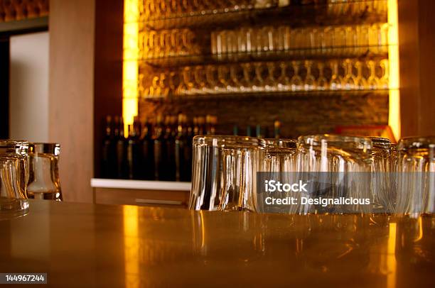 Restaurant Bar Counter Stock Photo - Download Image Now - Alcohol - Drink, Back Lit, Bar - Drink Establishment