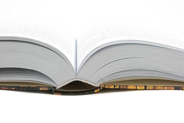 Open book isolated over white stock photo