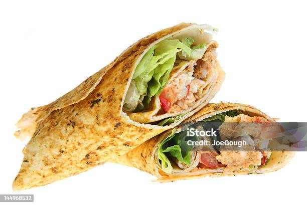 Chicken Tikka Wrap Stock Photo - Download Image Now - Chicken Tikka, Wrap Sandwich, Chicken Meat