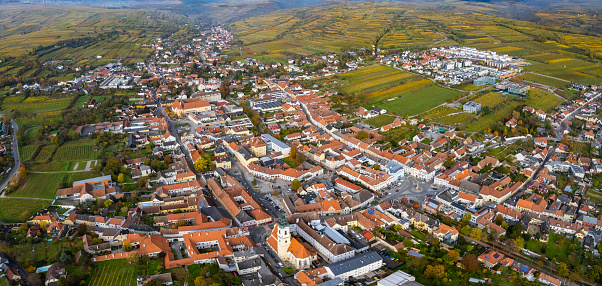Panoramic aerial view of German landscape