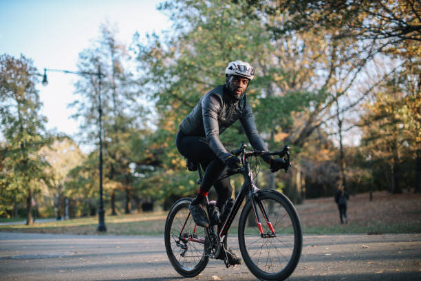 istock cyclist in Brooklyn, riding through the Prospect park 1449701915