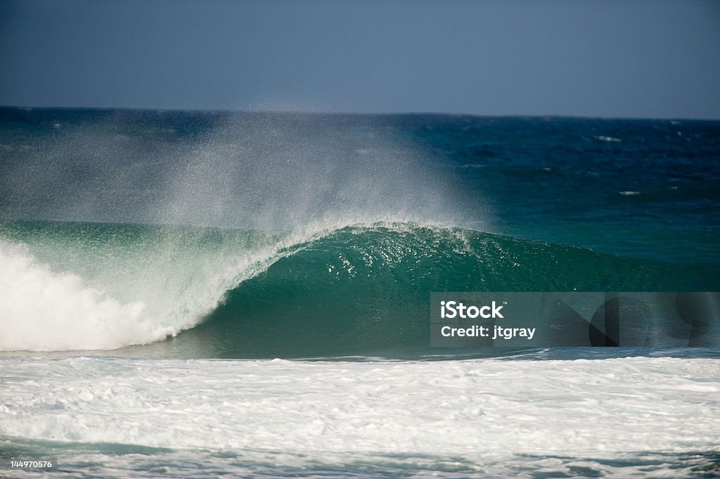 Pipeline Wave Perfection in Hawaii a giant hollow wave breaking perfectly at pipeline Surfing Stock Photo