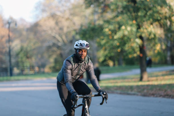 istock cyclist in Brooklyn, riding through the Prospect park 1449708700