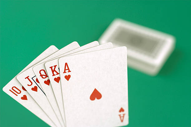 istock Royal flush of hearts 144971027
