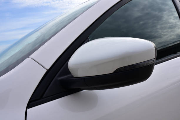 istock Side mirror with turn signal of a car 1449715639