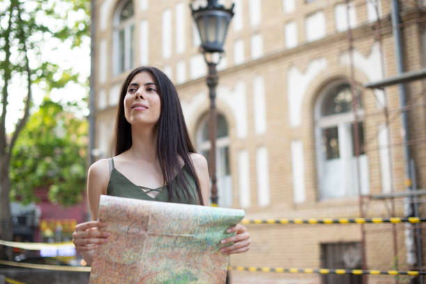 istock Young woman exploring the city 1449717635