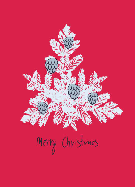 kartka z życzeniami wesołych świąt. minimalistyczny design z kolorem roku viva magenta - viva magenta stock illustrations