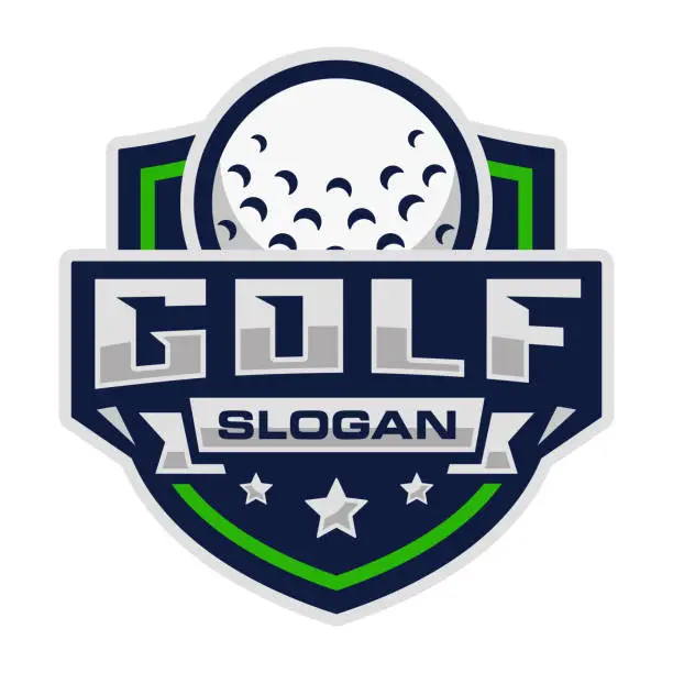Vector illustration of Golf emblem logo design vector illustration