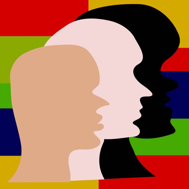 istock Silhouettes of Men of Different Races 1449736199