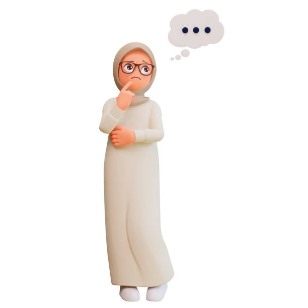 istock 3d render cute muslim woman 1449738039