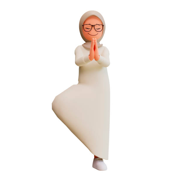 istock 3d render cute muslim woman 1449738096