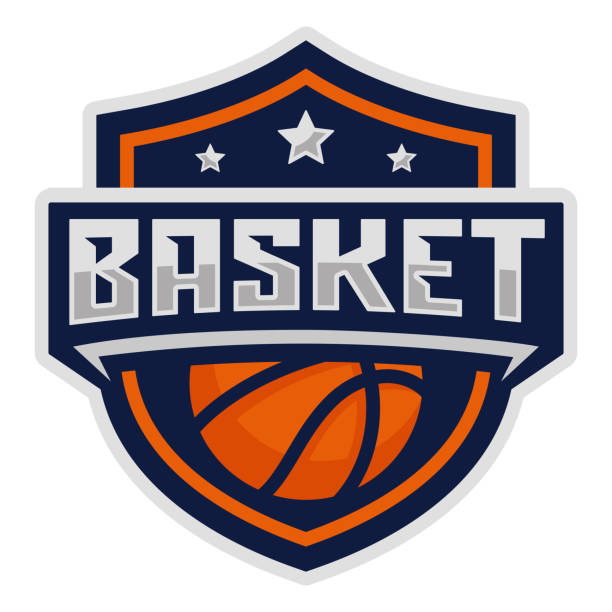 Basketball team emblem logo design vector illustration Basketball team emblem logo design vector illustration high school sports stock illustrations