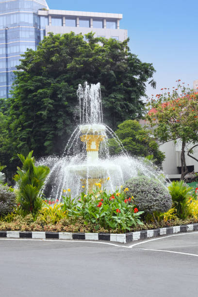 istock Fountain in the middle city 1449763508