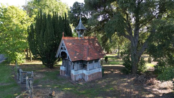 istock Small rural house in a green forest 1449763572
