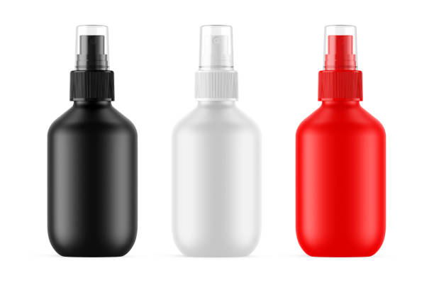 istock Cosmetic plastic bottle spray mockup for mockup and presentation, 3d render illustration 1449767084