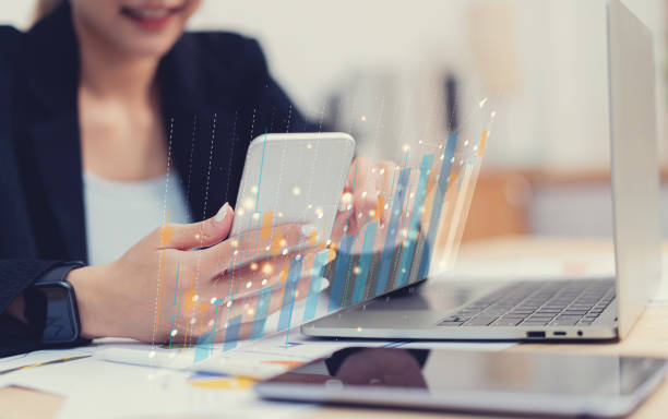 istock New business strategy with technology big data and financial 1449768486