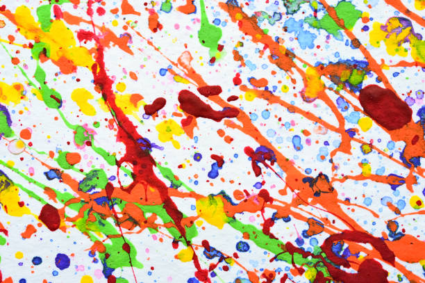 istock water colour splash on white paper, colorful art design 1449777975