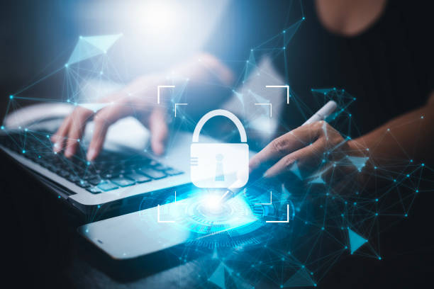 istock Concept Technology with Laptop. Hand using laptop with forex graph hologram, Concept technical analysis, digital software technology development, Data Processing, internet network technology concept 1449779795