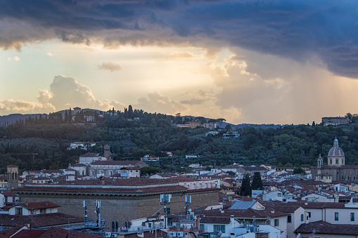 Storm Clouds over Florence in Tuscany, Italy