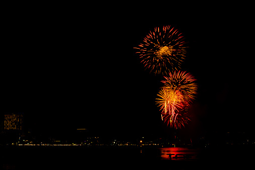 a new years firework in Sydney, Australia.