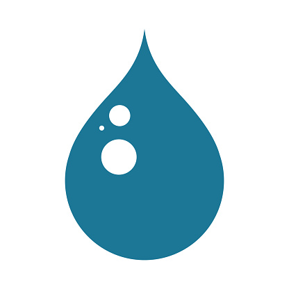 Blue Drop Vector Blue Drop Silhouette On A White Background Vector Illustration Stock ...