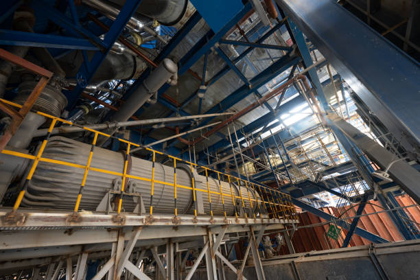 istock Messy steel materials at chemical plant construction site 1449783640